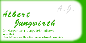 albert jungwirth business card